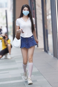 【精选街拍】Vol.3486 牛仔百褶裙 [74P-999MB]